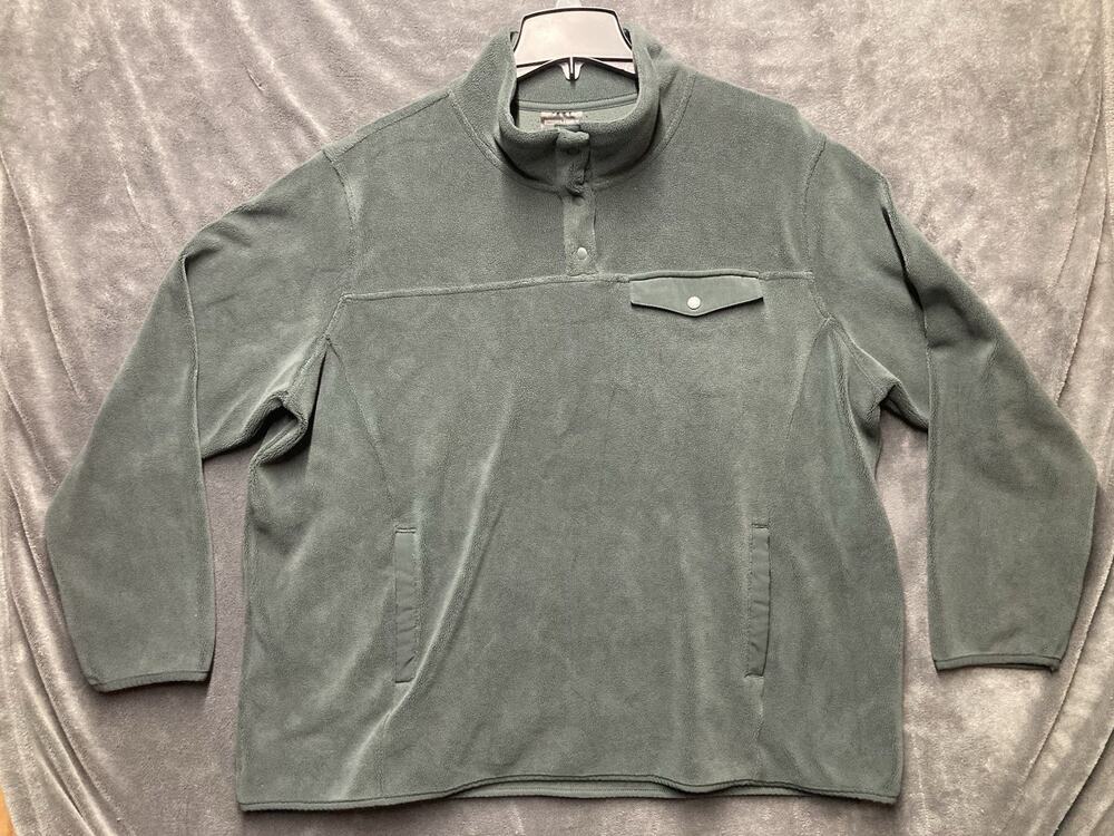 32 Degrees Heat Synchilla Style Women's Quarter Snap Pullover Jacket Green XXL